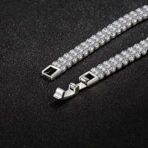 ***NEW 925 STERLING SILVER PRINCESS CUT DIAMOND BRACELET